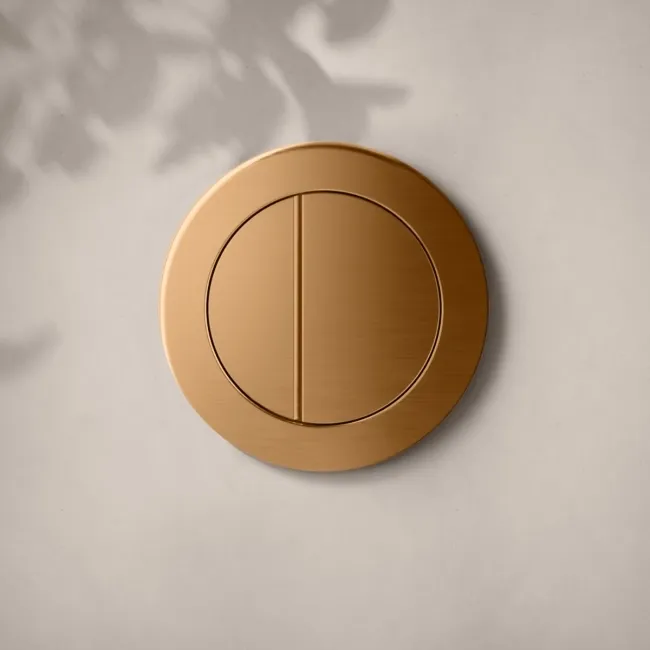 Arizona Pneumatic Concealed Cistern With Brushed Copper Round Push Button