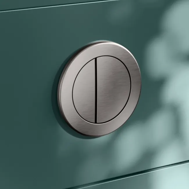 Arizona Pneumatic Concealed Cistern With Brushed Gunmetal Round Push Button