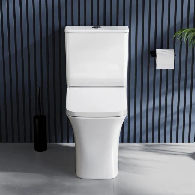Houston Rimless Close Coupled Toilet With Premium Soft Close Seat