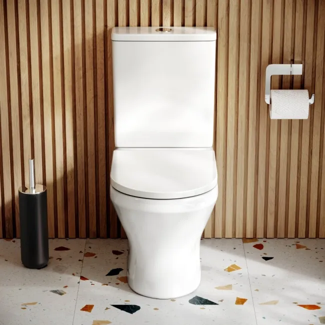 Beverly Rimless Tornado Fully Back To Wall Close Coupled Toilet With Soft Close Seat