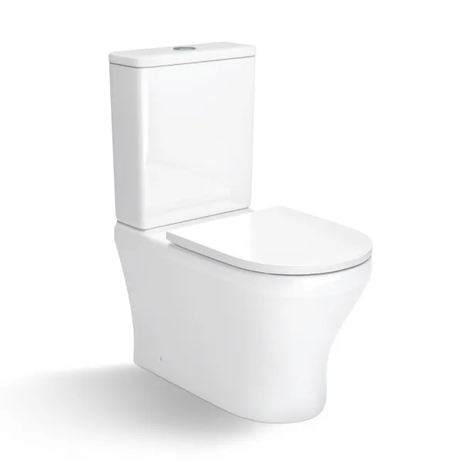 Beverly Rimless Tornado Fully Back To Wall Close Coupled Toilet With Premium Soft Close Seat