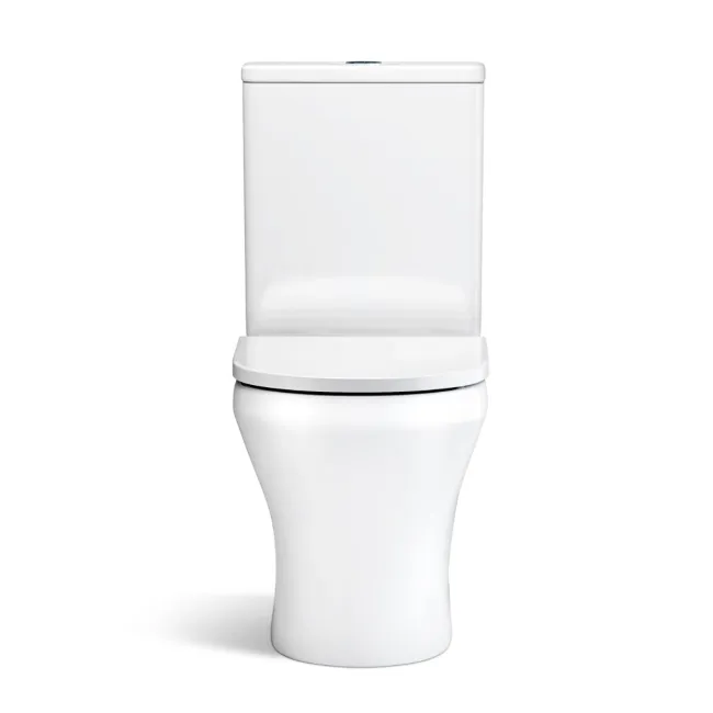 Beverly Rimless Tornado Fully Back To Wall Close Coupled Toilet With Premium Soft Close Seat