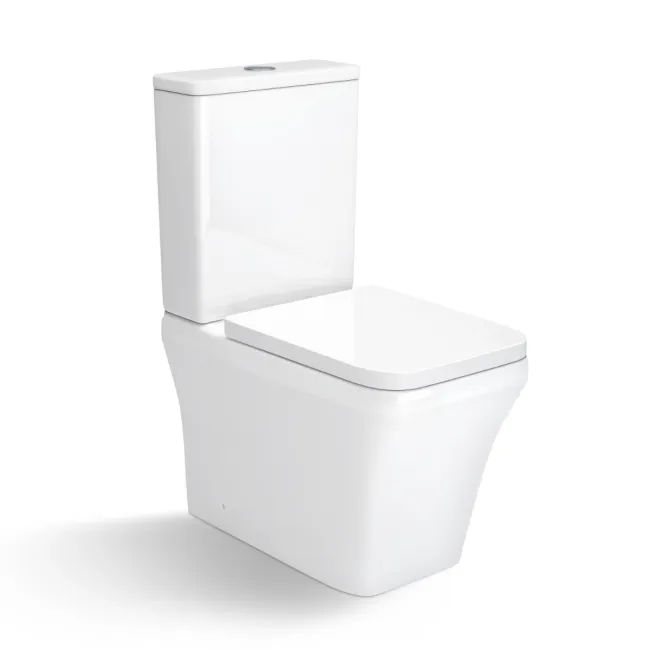 Ventura Rimless Tornado Fully Back To Wall Close Coupled Toilet With Soft Close Seat