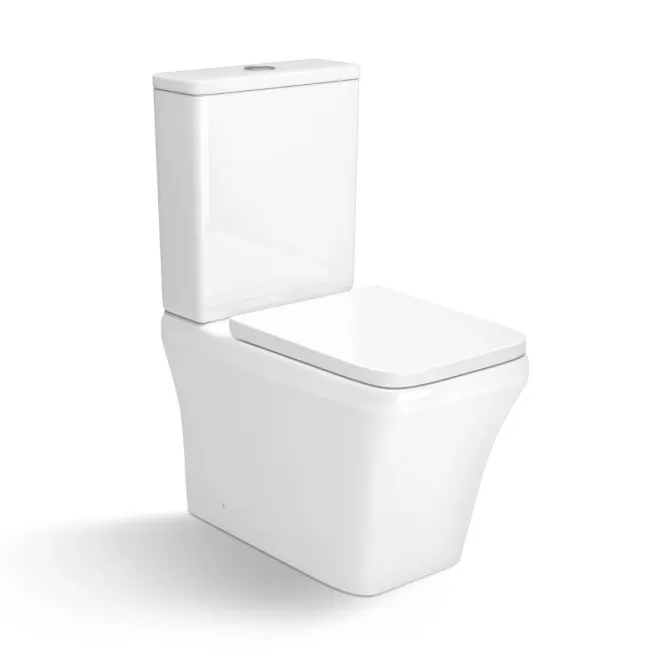 Ventura Rimless Tornado Fully Back To Wall Close Coupled Toilet With Premium Soft Close Seat