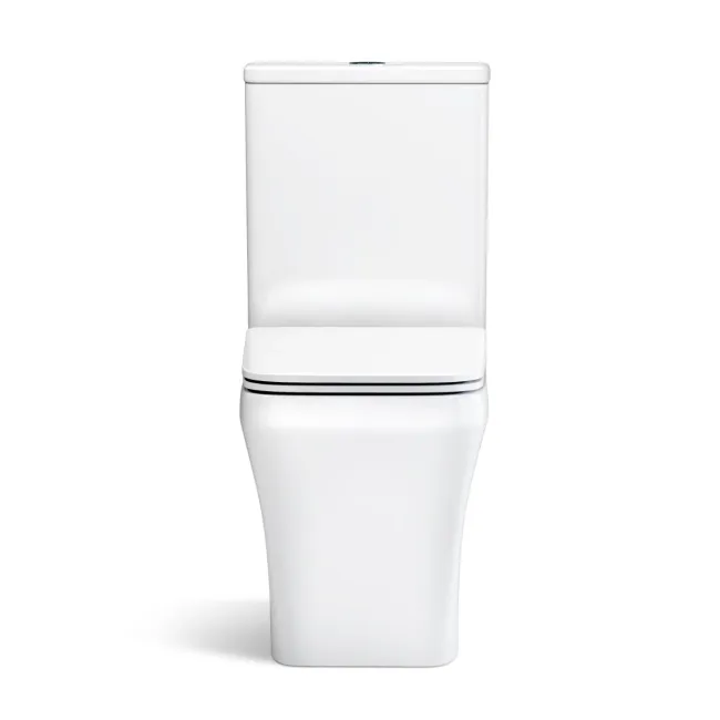 Ventura Rimless Tornado Fully Back To Wall Close Coupled Toilet With Premium Soft Close Slim Seat