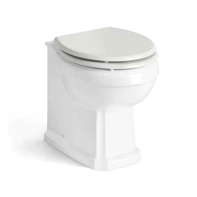 Monaco Cotton White Combination Vanity Traditional Basin and Hudson Toilet with Wooden Seat 1200mm