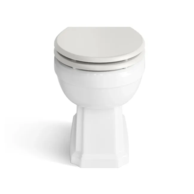 Monaco Cotton White Combination Vanity Traditional Basin with Marble Top & Hudson Toilet with Wooden Seat 1200mm