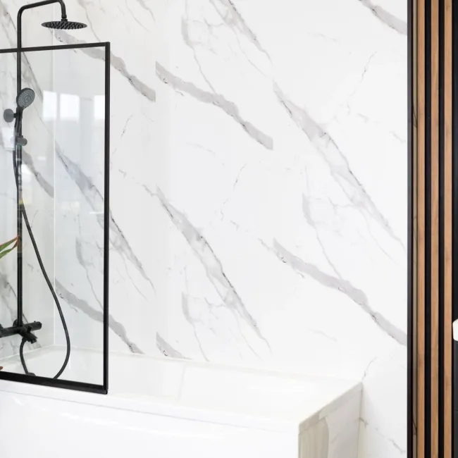 Trepanel Style® Carrara Marble Effect Matt WPC Laminated Wall Panel