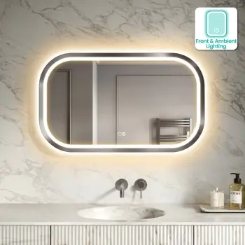 Isabel Brushed Gunmetal LED Mirror with Front & Back Illumination 600x1000mm