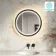 Isabel Matt Black Round LED Mirror with Front & Back Illumination 600mm