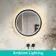 Isabel Matt Black Round LED Mirror with Front & Back Illumination 600mm