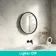 Isabel Matt Black Round LED Mirror with Front & Back Illumination 600mm