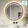 Isabel Matt Black Round LED Mirror with Front & Back Illumination 800mm