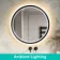 Isabel Matt Black Round LED Mirror with Front & Back Illumination 800mm
