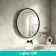 Isabel Matt Black Round LED Mirror with Front & Back Illumination 800mm