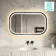 Isabel Matt Black LED Mirror with Front & Back Illumination 600x1000mm