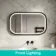 Isabel Matt Black LED Mirror with Front & Back Illumination 600x1000mm