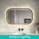 Isabel Matt Black LED Mirror with Front & Back Illumination 600x1000mm
