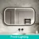 Isabel Matt Black LED Mirror with Front & Back Illumination 700x1200mm