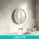 Isabel Brushed Brass Round LED Mirror with Front & Back Illumination 600mm