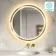 Isabel Brushed Brass Round LED Mirror with Front & Back Illumination 800mm