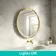 Isabel Brushed Brass Round LED Mirror with Front & Back Illumination 800mm