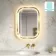 Isabel Brushed Brass LED Mirror with Front & Back Illumination 700x500mm