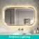 Isabel Brushed Brass LED Mirror with Front & Back Illumination 700x1200mm