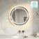 Isabel Brushed Gunmetal Round LED Mirror with Front & Back Illumination 600mm