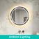 Isabel Brushed Gunmetal Round LED Mirror with Front & Back Illumination 600mm