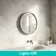 Isabel Brushed Gunmetal Round LED Mirror with Front & Back Illumination 600mm