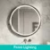 Isabel Brushed Gunmetal Round LED Mirror with Front & Back Illumination 800mm