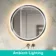 Isabel Brushed Gunmetal Round LED Mirror with Front & Back Illumination 800mm
