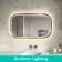Isabel Brushed Gunmetal LED Mirror with Front & Back Illumination 600x1000mm