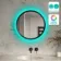 Isabel Matt Black Round RGB LED Mirror with Ghost Technology 600mm