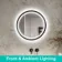 Isabel Matt Black Round RGB LED Mirror with Ghost Technology 600mm