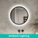 Isabel Matt Black Round RGB LED Mirror with Ghost Technology 600mm