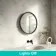 Isabel Matt Black Round RGB LED Mirror with Ghost Technology 600mm