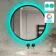 Isabel Matt Black Round RGB LED Mirror with Ghost Technology 800mm