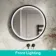 Isabel Matt Black Round RGB LED Mirror with Ghost Technology 800mm