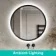 Isabel Matt Black Round RGB LED Mirror with Ghost Technology 800mm