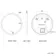 Isabel Matt Black Round RGB LED Mirror with Ghost Technology 800mm