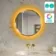 Isabel Brushed Brass Round RGB LED Mirror with Ghost Technology 600mm