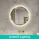 Isabel Brushed Brass Round RGB LED Mirror with Ghost Technology 600mm