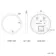 Isabel Brushed Brass Round RGB LED Mirror with Ghost Technology 600mm