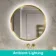 Isabel Brushed Brass Round RGB LED Mirror with Ghost Technology 800mm