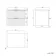 Cadiz Fluted Linen White Wall Hung Drawer Vanity with Marble Top 600mm (Excludes Basin) - Black Accents