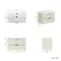 Cadiz Fluted Linen White Wall Hung Basin Drawer Vanity 800mm - Black Accents