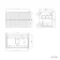 Cadiz Fluted Linen White Wall Hung Basin Drawer Vanity 800mm - Black Accents