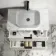 Cadiz Fluted Linen White Wall Hung Drawer Vanity with Marble Top 800mm (Excludes Basin) - Black Accents